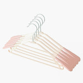 Kuber IndustriesPP Cloth Hanger Set of 15 With Zinc Plated Steel Hook (Pink)